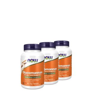 Glükomannán 575 mg, Now Glucomannan, 3x180 kapszula