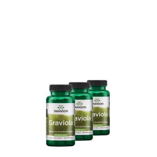 Graviola 530 mg, Swanson Graviola, 3x60 kapszula