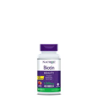 Gyors felszívódású biotin 5000 mcg, Natrol Biotin Fast Dissolve, 90 tabletta