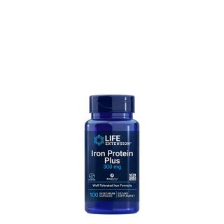 Gyors felszívódású vaspótló 300 mg, Life Extension Iron Protein Plus, 100 kapszula -EXP.2025.03....