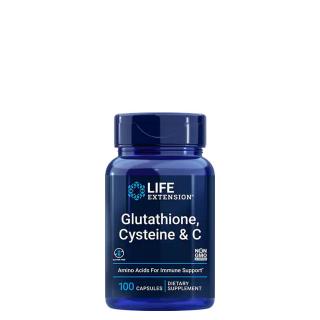 Immunerősítő komplex, Life Extension Glutathione Cysteine &amp; C, 100 kapszula