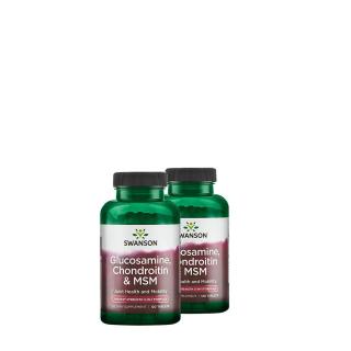Ízületvédő komplex, Swanson Glucosamine Chondroitin &amp; MSM, 2x120 tabletta