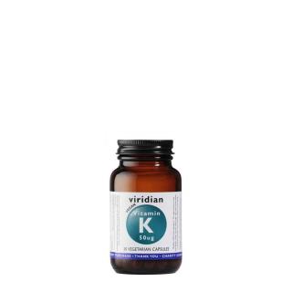 K-vitamin 50 mcg, Viridian Vitamin K, 30 kapszula