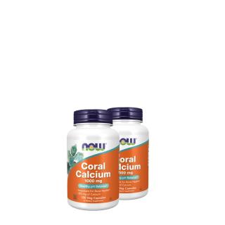 Kálcium megkövesedett korallból 1000 mg, Now Coral Calcium, 2x100 kapszula