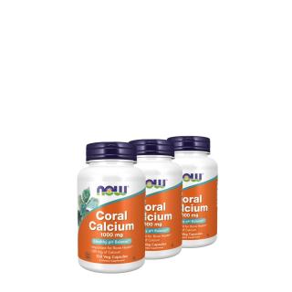 Kálcium megkövesedett korallból 1000 mg, Now Coral Calcium, 3x100 kapszula