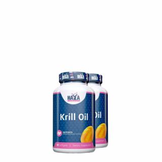 Krillolaj, 500 mg, Haya Labs Krill Oil, 2x60 lágykapszula