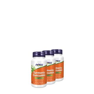 Kurkuma kivonat 95% kurkuminoiddal, Now Curcumin, 3x60 kapszula