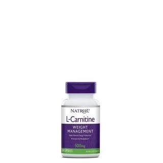 L-karnitin 500 mg, Natrol L-Carnitine, 30 kapszula