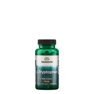 L-triptofán aminosav 500 mg, Swanson L-Tryptophan, 60 kapszula