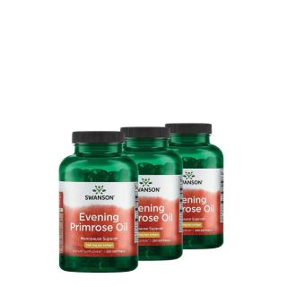 Ligetszépe olaj 500 mg, Swanson Evening Primrose Oil, 3x250 gélkapszula