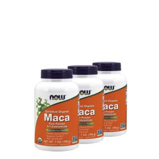 Maca gyökér 6:1 koncentrátum, Now Maca Pure Powder Concentrate, 3x198 g