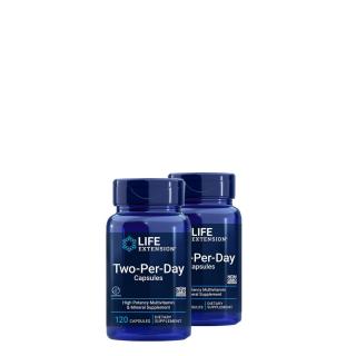 Magas dózisú multivitamin, Life Extension Two-Per-Day, 2x120 kapszula