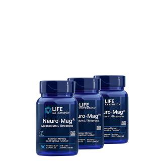 Magnézium l-treonát, Life Extension Neuro-Mag Magnesium L-Threonate, 3x90 kapszula