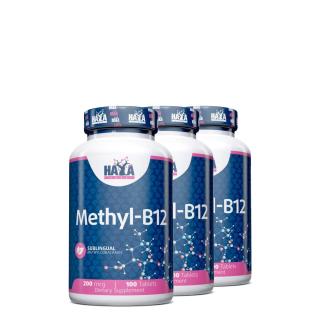 Metilkobalamin 200 mcg nyelv alatti tabletta, Haya Labs Methyl B-12 - 3x100 tabletta