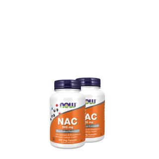 N-acetil-cisztein 600 mg, Now NAC with Selenium &amp; Molybdenum, 2x250 kapszula