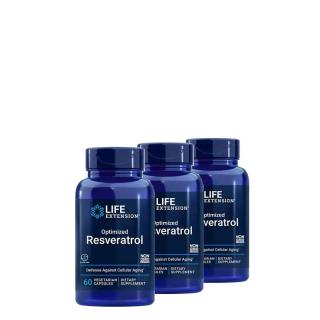 Öregedésgátló komplex rezveratrollal, Life Extension Optimized Resveratrol, 3x60 kapszula