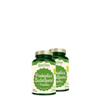 Probiotikum inulinnal, GreenFood Nutrition Probiotics LactoSpore, 2x60 kapszula