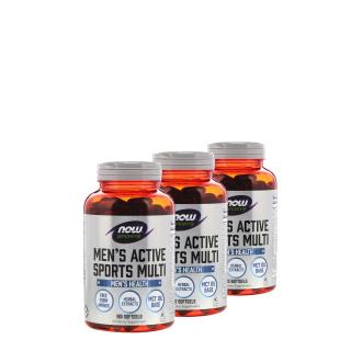 Sport multivitamin férfiaknak, Now Men's Active Sports Multivitamin, 3x90 kapszula