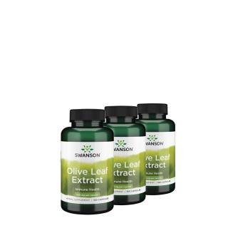 Standardizált olajfalevél kivonat 500 mg, Swanson Olive Leaf Extract, 3x120 kapszula