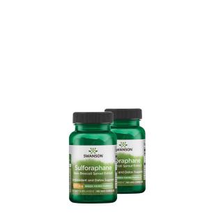 Szulforafán brokkolicsíra kivonat 400 mcg, Swanson Sulforaphane, 2x60 kapszula