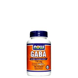 Természetes nyugtató GABA 750 mg, Now GABA, 100 kapszula