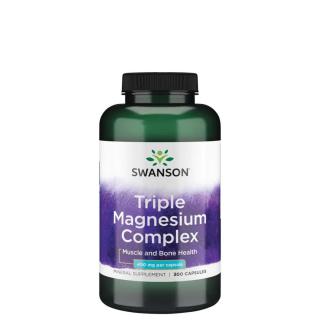 Tripla magnézium komplex 400 mg, Swanson Triple Magnesium, 300 kapszula