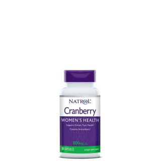 Vörösáfonya 800 mg, Natrol Cranberry, 30 kapszula