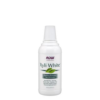 Xilites szájviz borsmenta és fodormenta olajokkal, Now Xyliwhite Mouthwash, 437 ml