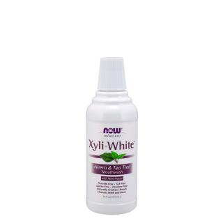 Xilites szájviz neem és teafa olajokkal, Now Xyliwhite Mouthwash, 437 ml