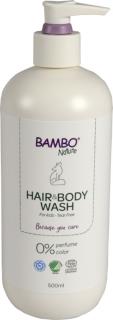 Bambo nature babasampon és fürdető, 500 ml, illatanyag- és színezékmentes