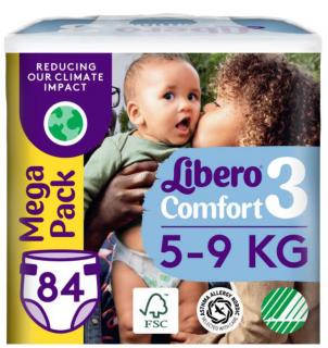 Libero Comfort pelenka, mega pack, 3, 5-9 kg, 84 db
