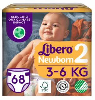 Libero Newborn pelenka 2, 3-6 kg, 68 db