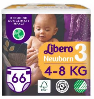 Libero Newborn pelenka 3, 4-8 kg, 66 db