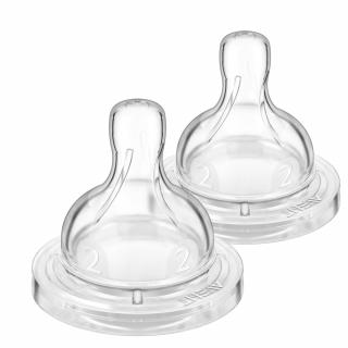 Philips Avent Classic szilikon etetőcumi 2 lyukú, 1 hó + - SCF632/27