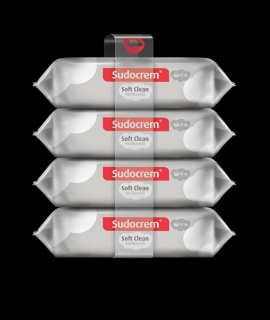 Sudocrem soft clean törlőkendő 4X55 lap