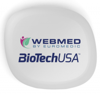 Webmed-Biotech fekvő logós tabletta tartó, fehér