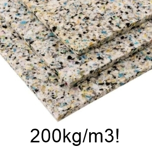 heterogén szivacs tábla 200x100x1,2cm  200kg/m2
