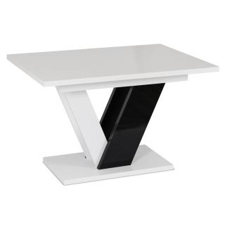 Clark étkezőasztal 120 cm fekete fehér gloss glamour