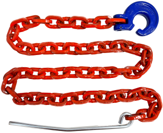 Erdészeti lánc horoggal és tűvel G8 60 kN 8 x 26 mm piros Dĺžka reťaze: 5m