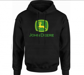 FÉRFI KAPUCNIS PULÓVER JOHN DEERE - FEKETE Veľkosť: 3XL