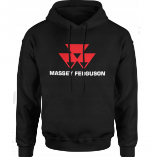 FÉRFI KAPUCNIS PULÓVER MASSEY FERGUSON - FEKETE Méret: XL