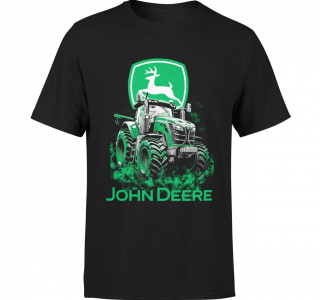 FÉRFI PÓLÓ JOHN DEERE - FEKETE Méret: XL