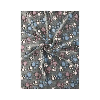 Fleece takaró 100 x 70 cm színes mancsok
