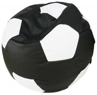 Futball labda babzsák fekete fehér