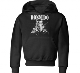 GYERMEK KAPUCNIS PULÓVER CRISTIANO RONALDO - FEKETE Méretek: 164