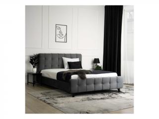 Kárpitozott ágy Lino 140 x 200 cm velvet szürke