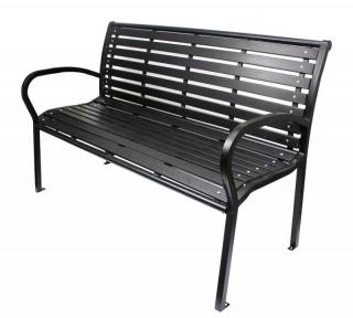 Kerti pad 125 x 60 x 80 cm fekete