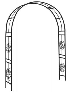 Kerti pergola 118 x 24 x 220 cm fekete