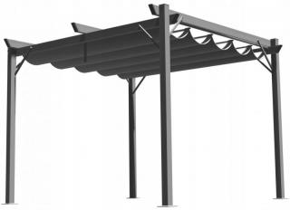 Kerti pergola 3 x 4 m šedá | jaks