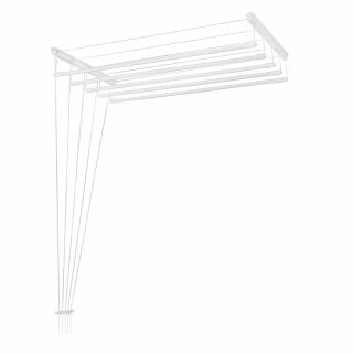 Mennyezeti ruhaszárító 5 rúd fehér hossz: 100 cm